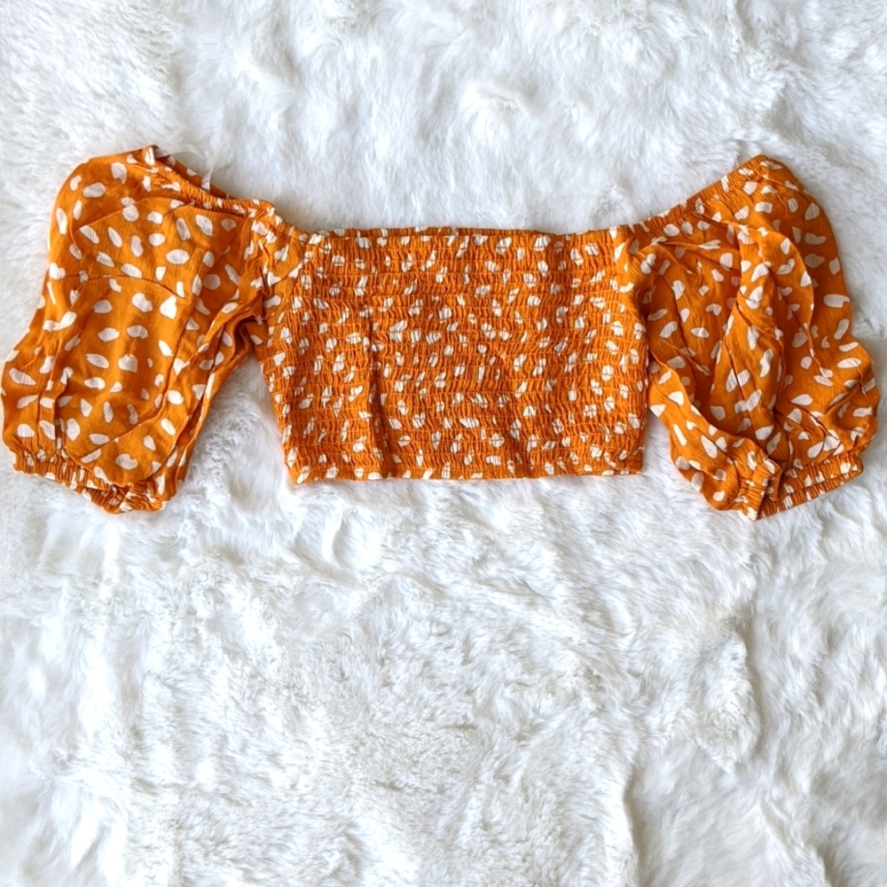 Orange smock top